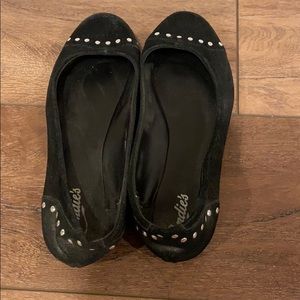 Black Sequined Flats